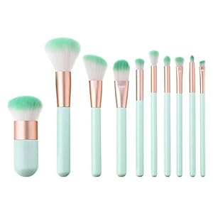 10PCS Brush Tools Brush Cosmetic Makeup Sets Eyeshadow Eyebrow Foundation Wooden Brush Scrunch It Brush