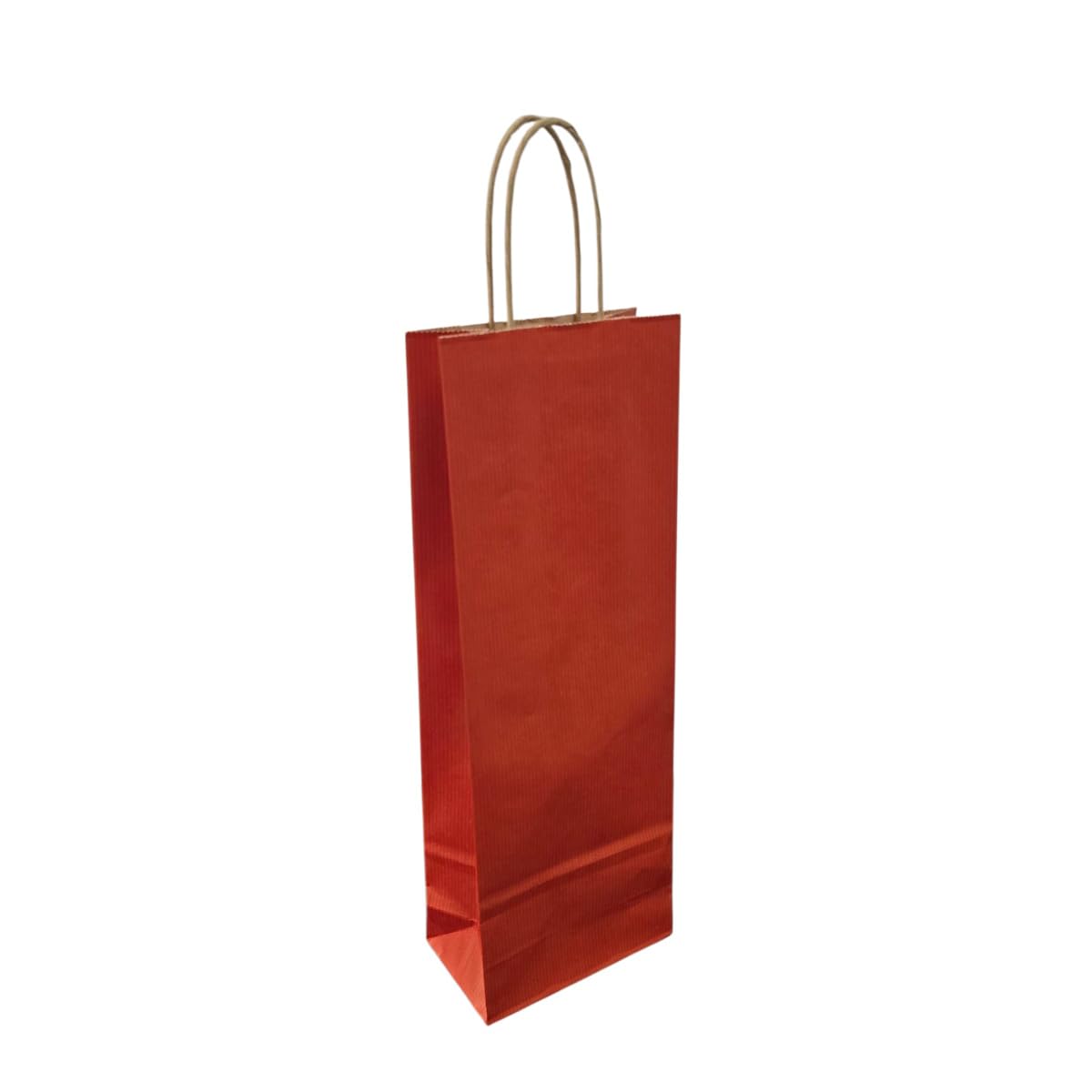 300 Flaschentragetaschen Geschenktüten für (Wein) Flaschen 14+8x39cm Rot gerippt Papier 110g/m² extrastark