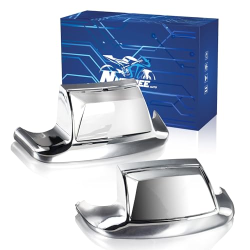 NTHREEAUTO 2PCS Front Rear Fender Light LED Fender Tip Tail Lights Compatible with Harley Road King Electra Glide Ultra Classic Heritage Softail Touring FLHR FLSTC FLHTC FLHTCU (Chrome Lens)