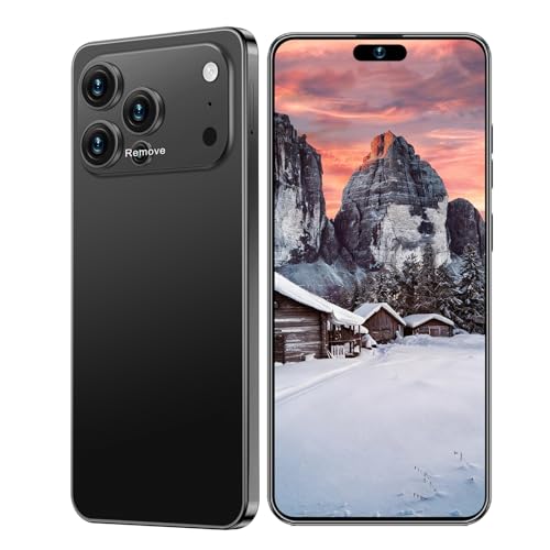 Image of Ecshock 17PM Unlocked Phone | Cell Phone Android 15.0 | 16+512GB Smartphone| 6.99 inch HD Display | Long Battery Life 7000mAh | 68+108MP Zoom Camera| Fingerprint Lock | with Dual SIM (Black)
