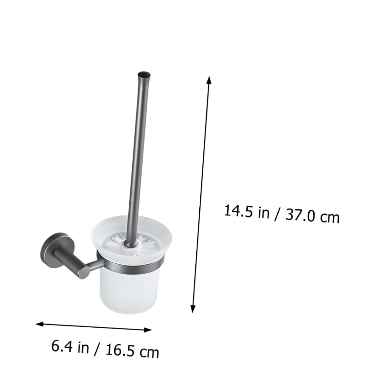Escobilla de Baño Mural con Vaso de Vidrio para Limpieza Profunda