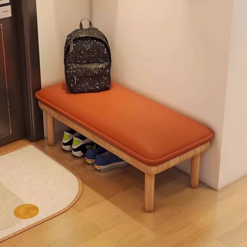 Banc à chaussures avec coussin et double étagère de rangement compacte - 6