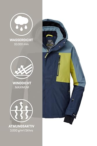 Chaqueta funcional Killtec Ksw 200 Bys con capucha impermeable para esquí infantil 6