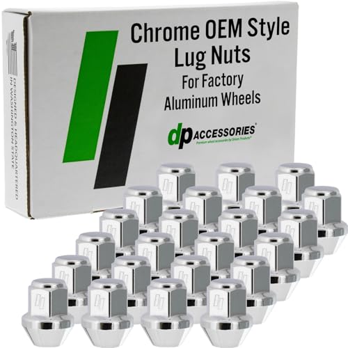 Image of DPAccessories Lug Nuts Compatible with 2018-2026 Jeep Wrangler JL | Chrome OEM Style | for Factory Aluminum Wheels Only | Set of 23 Wheel Nuts | DJEWRA04F-CH /1
