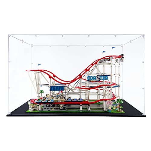 SONGLECTION Acrylic Display Case Compatible for Lego Roller Coaster #10261, Dustproof Display Case (Case Only) (Lego Sets are NOT Included)