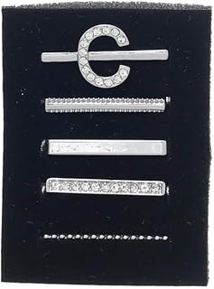 حلقات معدنية مزخرفة لسوار الساعه 5 قطع , فضي EG-GO-773