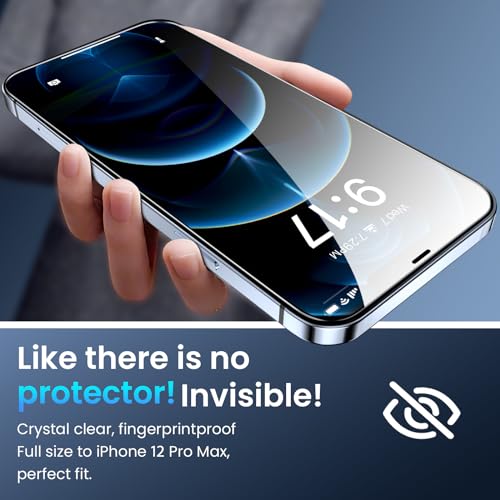 Image of Fotbor [3+3 Pack for iPhone 12 Pro Max Screen Protector with Camera Lens Protector, Tempered Glass Shatterproof Easy Installation Frame, HD Clear Full Coverage iPhone 12 Pro Max Accessories 6.7 Inch