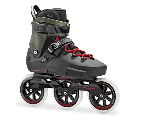 Buy Discount Rollerblade Twister Edge 110 3WD Unisex Adult Fitness Inline Skate, Black and Army Gree...