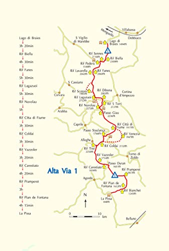 Alta Via 1 - Trekking in the Dolomites: Includes 1:25,000 map booklet (Cicerone Trekking Guides)