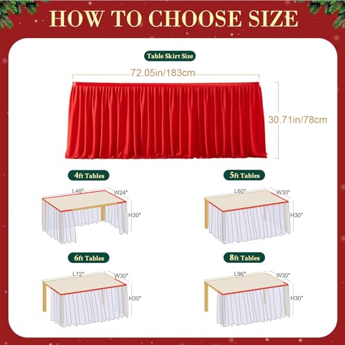 Jupe de table modulable de 1.8m à 2.7m housse festive et lavable - 4