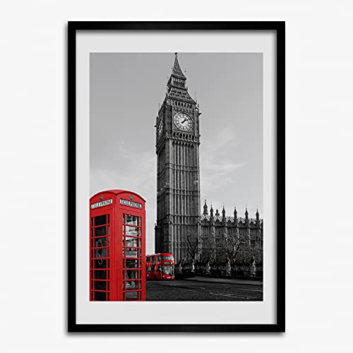 Peinture cadre en bois photo affiche décoratif moderne Big Ben 50x70