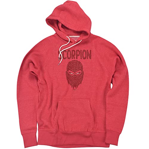 Popfunk Mortal Kombat 9 Scorpion Icon Official Premium Ultrasoft Tri-Blend Hoodie (Small) Red