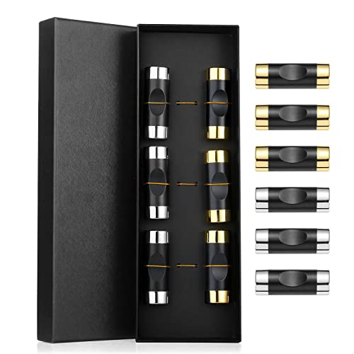 6 Stück Glassfaser Essstäbchen Ablagen schwarz/gold/silber mit Geschenkbox ,stäbchen Ablagen ,chopsticks holder schwarz Stäbchenhalter,Essstäbchen Halter für stäbchen,Chopsticks Shelves