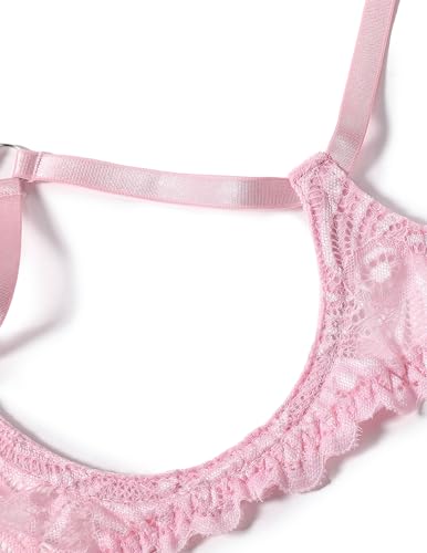 image for Avidlove Sexy Lingerie for Women Underwire Floral Lace Bra and Panty G