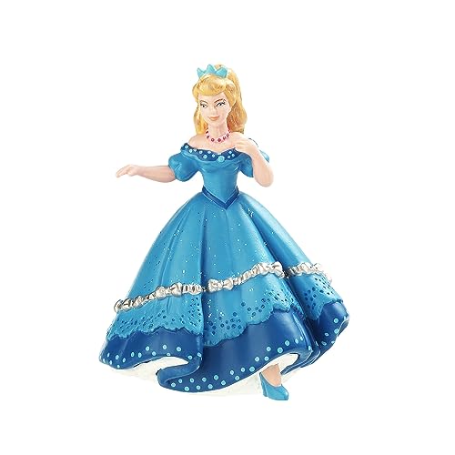 Papo - Figurine Princesse Au Bal Bleue Réaliste - 3 Ans + - Collection Monde Enchanté - Jeu Créatif Univers Royal - Idée Cadeau Jouet Fille Garçon