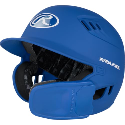 Rawlings | R16 REVERSIBLE EXT | Matte Batting Helmet | Reversible Face Guard | Junior (6 3/8" - 7 1/8") | Matte Royal by Rawlings - Used condition - US$52.45
