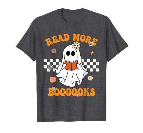 Groovy Halloween Read More Books Cute Boo read a book T-Shirt