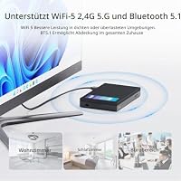 MeLE Quieter3C Lüfterloser Mini PC Windows 11 Pro Celeron N5105 Desktop Mini Computer 8GB 128GB 4K HDR HDMI Industrielles PC Entsperrtes Volle Funktion USB-C WiFi 5 – Ansicht 4