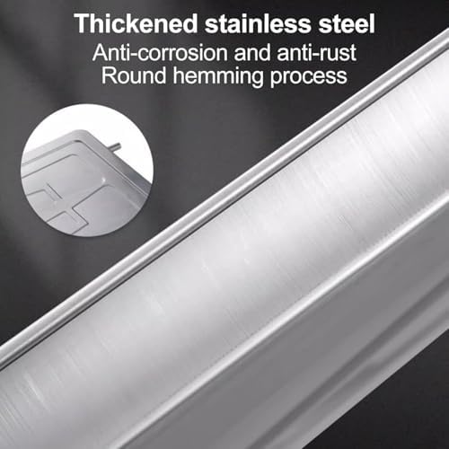 Durable Stainless Steel AC Drip Pan - Water Collector for Window Air Conditioner, Outdoor HVAC Condensate Tray, Essential Drain Kit Accessory,84x38x3cm-Hose10m