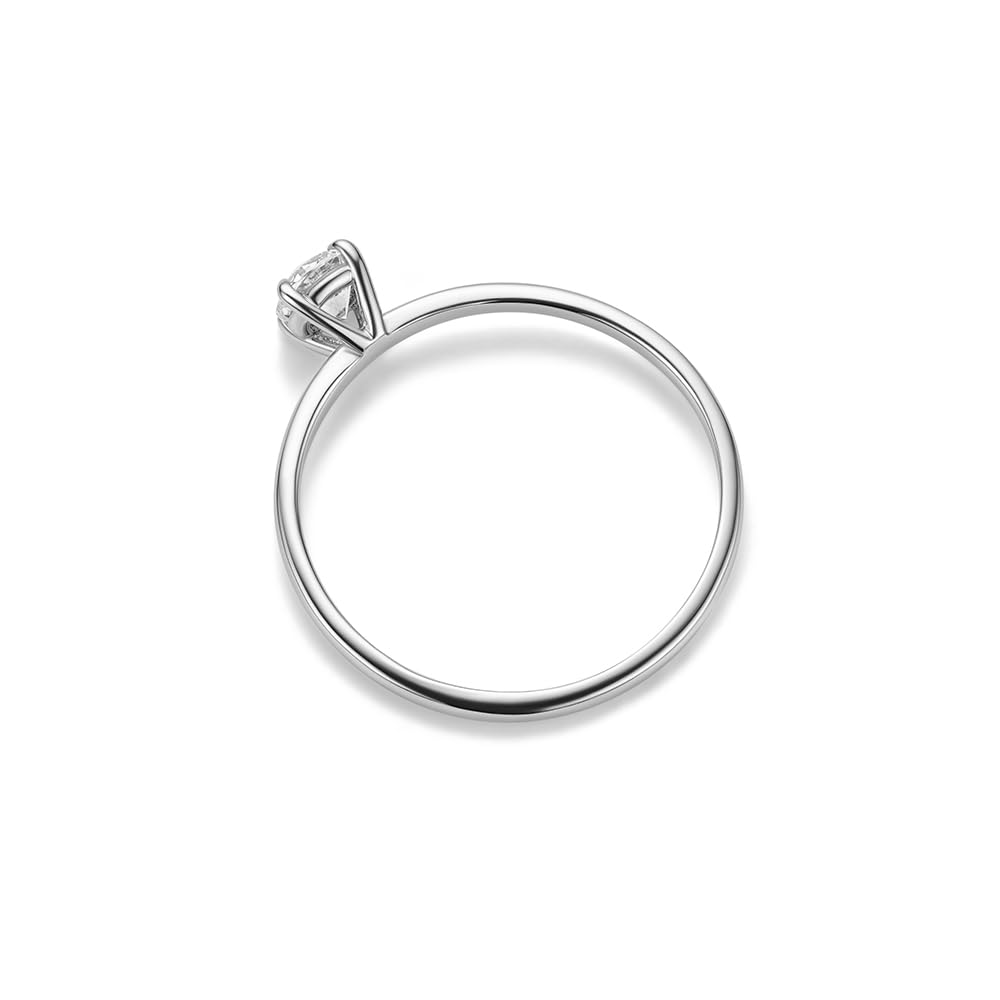 OROVI Anello in oro giallo 9 carati (375), anello di fidanzamento da donna con zirconi, anello in oro con pietra, anello da donna, gioielli in oro, fedi d'oro, gioielli ipoallergenici, con elegante