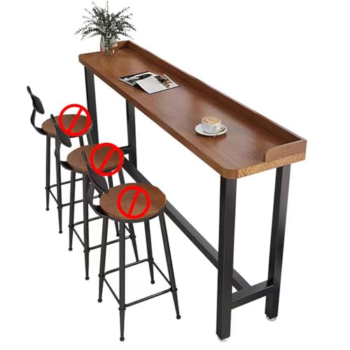 Mesa de bar de madera maciza, consola de altura superior de 79 pulgadas para cocina, sala de estar, bistró, cafetería, pasillo