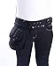 XUELILEU Women Waist Bag Fanny Bag Renaissance Faire Festival Chest Pack with Adjustable Belt Fashion Hip Bum Bag for Running Hiking 00/Black