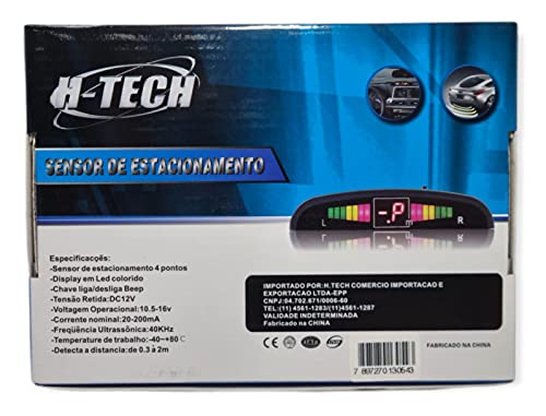 H-Tech Sensor de estacionamento Prata 4 pontos