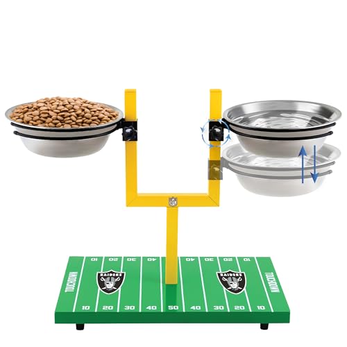NFL Las Vegas Raiders Goalpost Elevated Dog Feeder