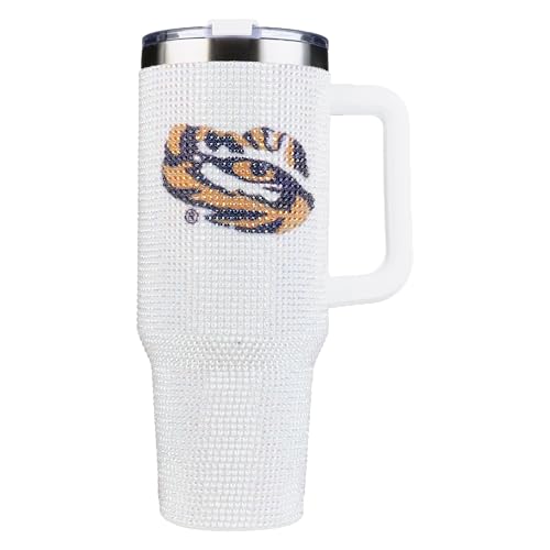 Image of The Memory Company Officially Licensed 40oz White Bling Game Day Tumbler, Louisiana State University
