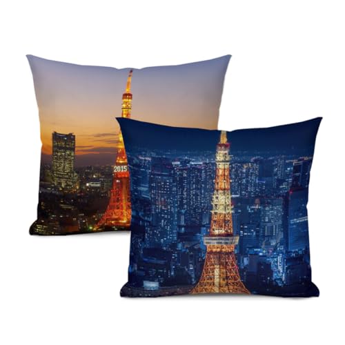 �N�b�V�����J�o�[ ����-�^���[ �Ƃ����傤-�^���[ 2���Z�b�g ���z�c�J�o�[ �\�t�@�w���� ������� �������J�o�[ �k�� ���{�d�g�� �i70x70cm(28x28Inch)�j