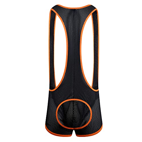 Men's Tank Top One Piece Wrestling Singlet Bodysuit Jumpsuit Leotard Mini Boxer Briefs Underwear4