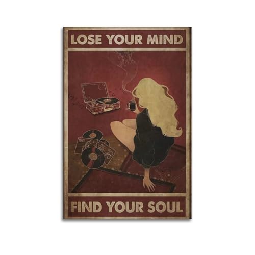 AKRHARWB Poster Lose Your Mind - Art mural vintage élégant - Peinture décorative pour salon, chambre à coucher - Poster esthétique - 60 x 90 cm - Style sans cadre