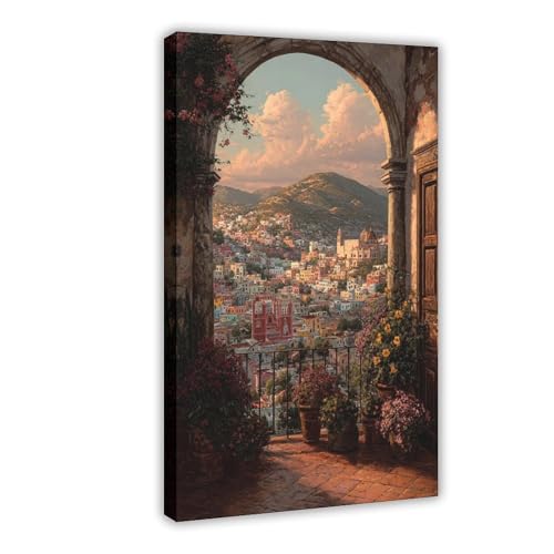 Toile paysage mexicain déco de chambre chaleureuse 61x91