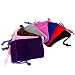 Pack of 8 Mix Color Soft Velvet Pouches w Drawstrings for Jewelry Gift Packaging, 5x7cm