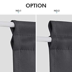 Deconovo Blackout Door Curtain–Thermal Insulated Privacy Curtain for French Front Doors with Adjustable Tieback Room Darkening Energy Saving Noise ReducingDark GreyW25 x L721 Panel