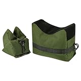 Shooting Rest Bags Front and Rear SandBag Stand Holders for Outdoor, Range, Shooting and Hunting Unfilled (Green)