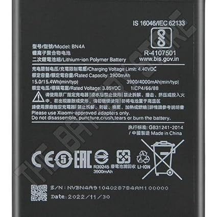 Image of Original BN4A Battery for Redmi Note 7 Pro /7 / 7S / M1901F7C / M1901F7G / M1901F7S Battery with 6 Month Warranty**** (N0080)