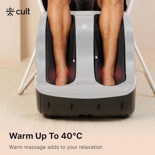 Image of CULT Zen Pro, Foot & calf massager with Air Compression, Vibration & Warm Therapy, Pain Relief, Improves Blood Circulation, Suitable for Home usage, Grey