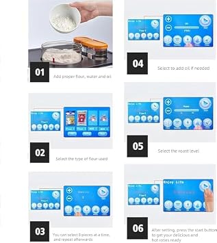 Flatbread Maker Fully Automatic Electric Machine for Chapati, Tortilla, Pancake & More, One-Key Operation, Makes 20 Pcs at a Time