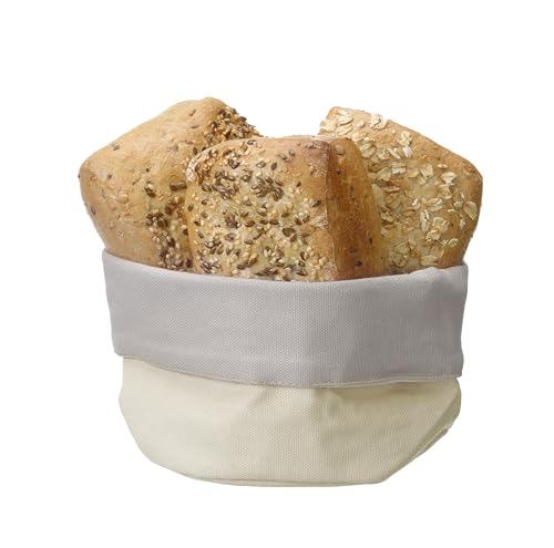 Cesta de pan redonda HENDI beis ø150mm panera pequeña para mesa comedor en pack 3