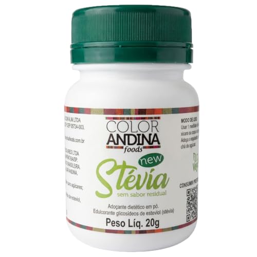Adoçante Stévia 20g | COLOR ANDINA | 100% natural | Zero açúcares