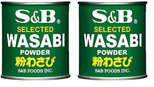 S&B Wasabi en Polvo Desecado y Molido, Polvo de Wasabi, Condimento para acompañar en Sushi o Sasahimi, Elaboración de Salsas, 30 g (Paquete de 2)