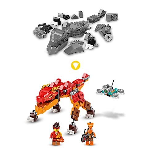NINJAGO Dragone del Fuoco di Kai - EVOLUTION, Set per Bambini di 6+ Anni con Guerrieri Serpente e Banner da Collezione 71762 - Lego - Immagine 4