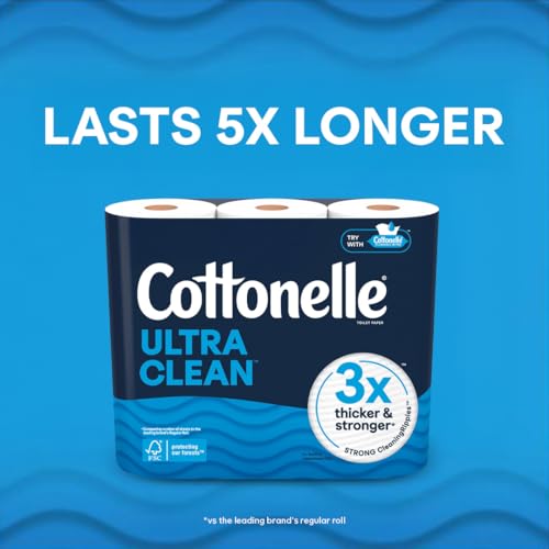 Image of Cottonelle Ultra Clean Toilet Paper, 18 Mega Rolls = 72 Regular Rolls, Packaging May Vary