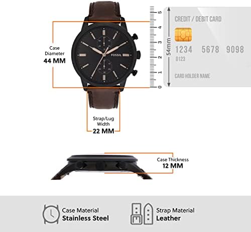 Fossil Men's Chronograph Quartz Watch with Leather Strap