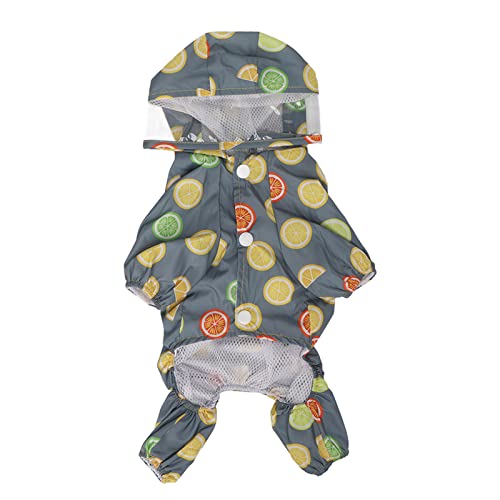 Dog Raincoat Hooded Reflective Windproof Breathable Lightweight Pet Rain Jacket with D Rings for Puppy Outdoor Activities (XL)