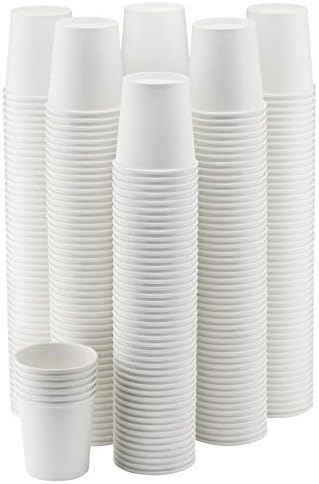 NYHI 100-Pack 6 oz White Paper Disposable Cups - Hot/Cold Beverage Drinking Cup for Water, Juice, Coffee or Tea - Ideal for Water Coolers, Party, or Coffee On the Go'