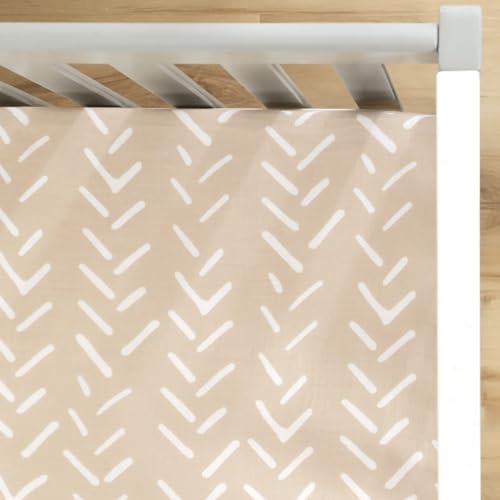 Image of GRSSDER 100% Cotton Muslin Crib Sheet 2 Pack - Breathable & Ultra-Soft Fitted Crib Sheets for Standard Baby & Toddler Mattresses, 52 inchx28 inch with 9 inch Deep Pocket, Snug Fit All-Around Elastic
