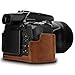 MegaGear MG1534 Nikon Coolpix P1000 Ever Ready Leather Camera Half Case and Strap - Dark Brown, Compact,DarkBrown