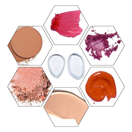 Image of Silicone Makeup Sponge, Washable Transparent Gel Foundation Makeup Puff, Silicone Blender Make Up Sponge Applicator for Liquid Primer Foundation Cream Contour Concealer Sponge Cosmetic Puffs, 3 Pack